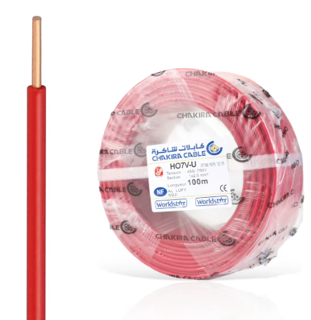 Câble chakira 4 mm² Rouge et Noir